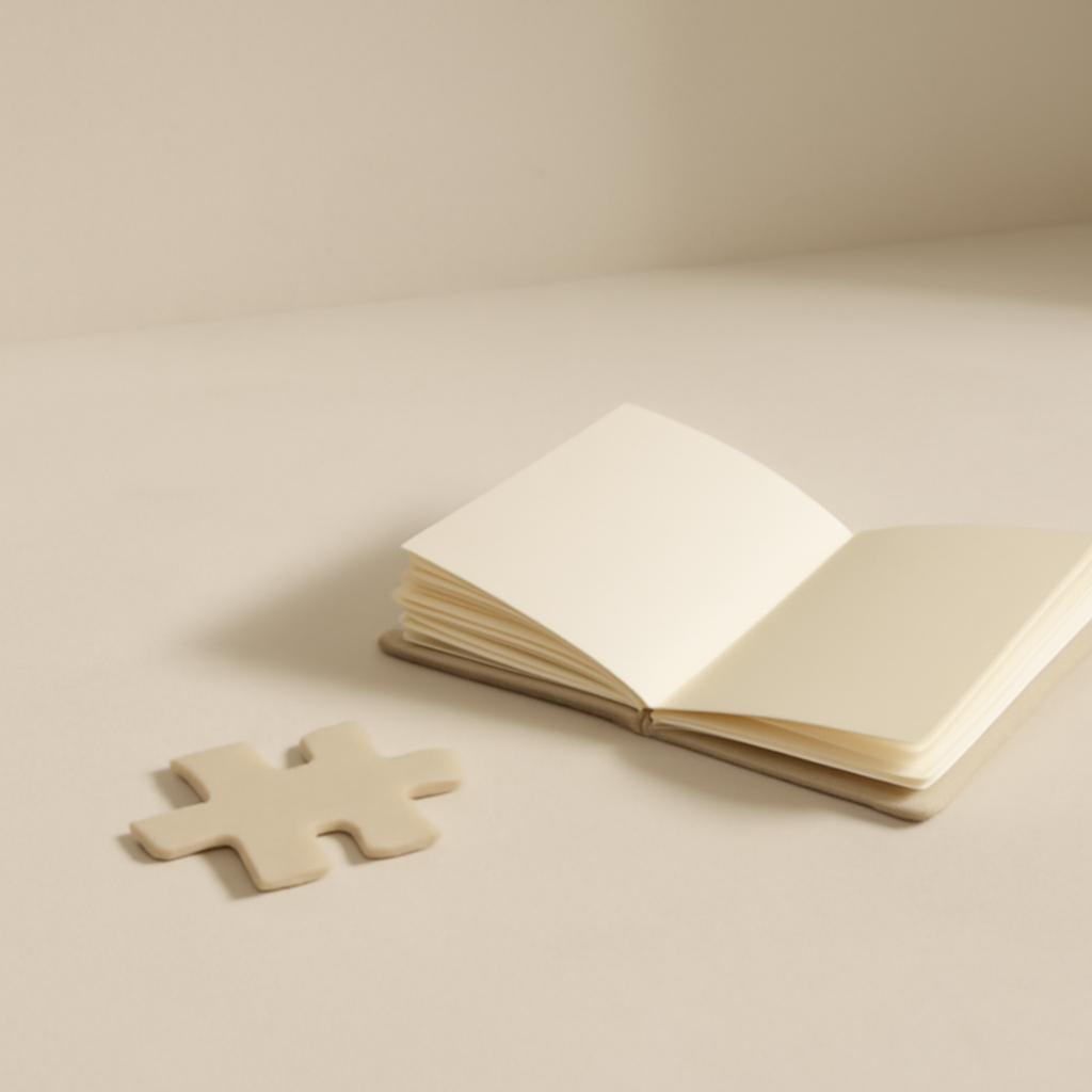 A calm minimalist scene suggesting not needing all answers