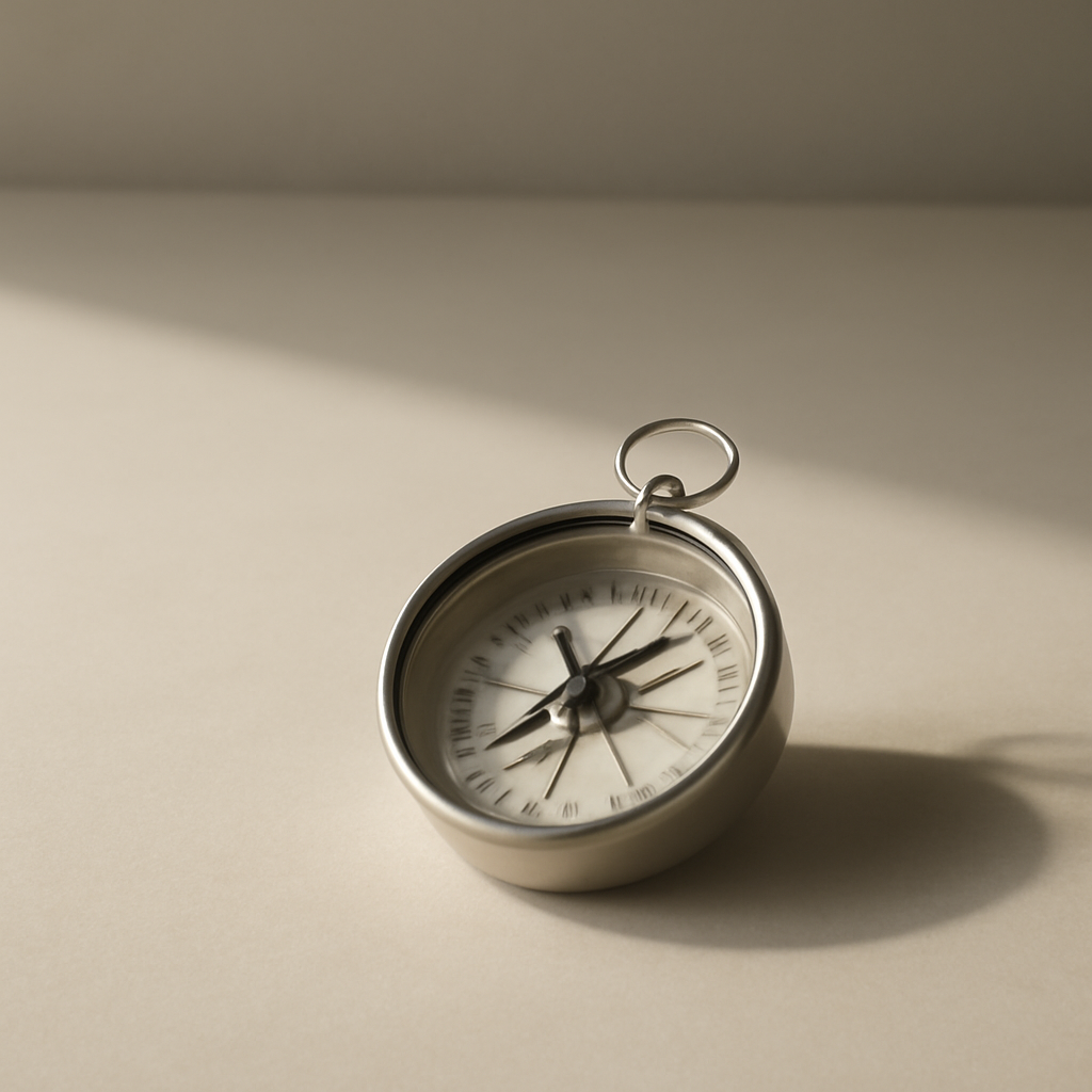 A calm minimalist scene suggesting choosing trust