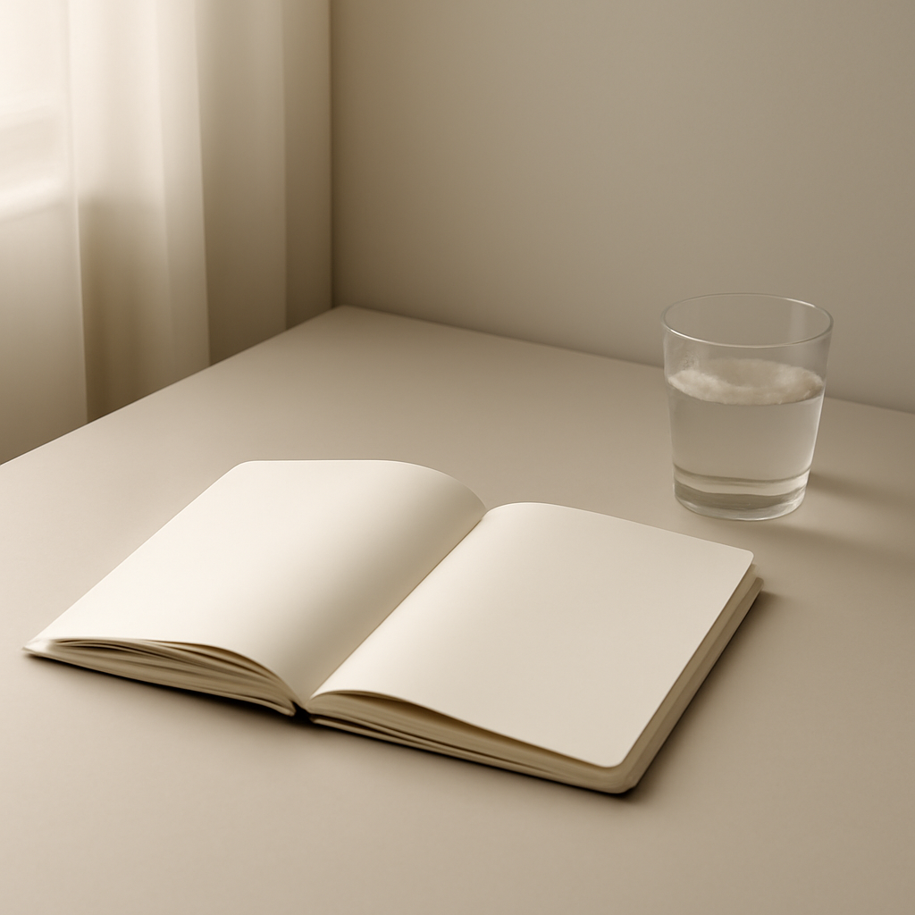 A calm minimalist still-life suggesting faithfulness in ordinary life