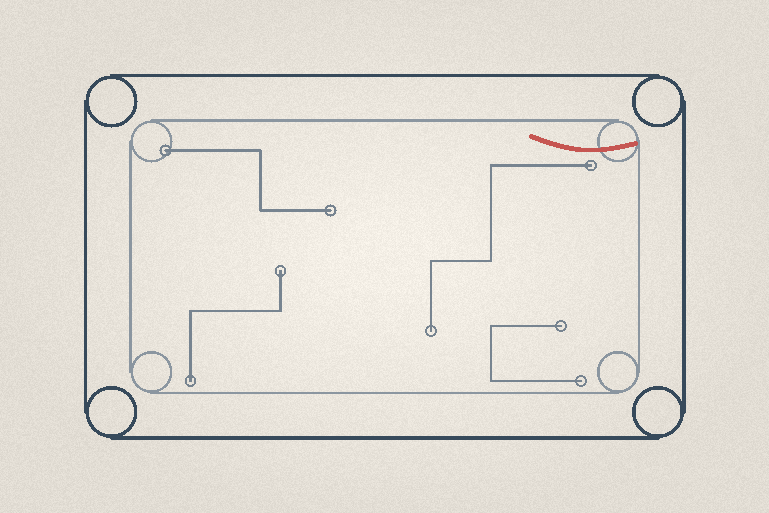 Minimal editorial illustration of nested rounded rectangles and circuit traces, suggesting a defined operating envelope