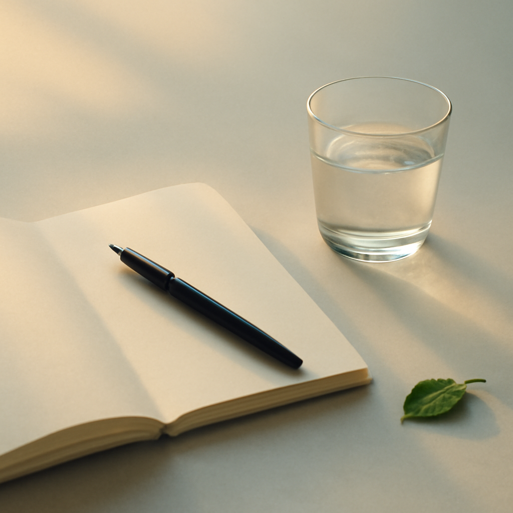 A calm, minimal still-life suggesting a fresh start and new mercy in soft morning light.