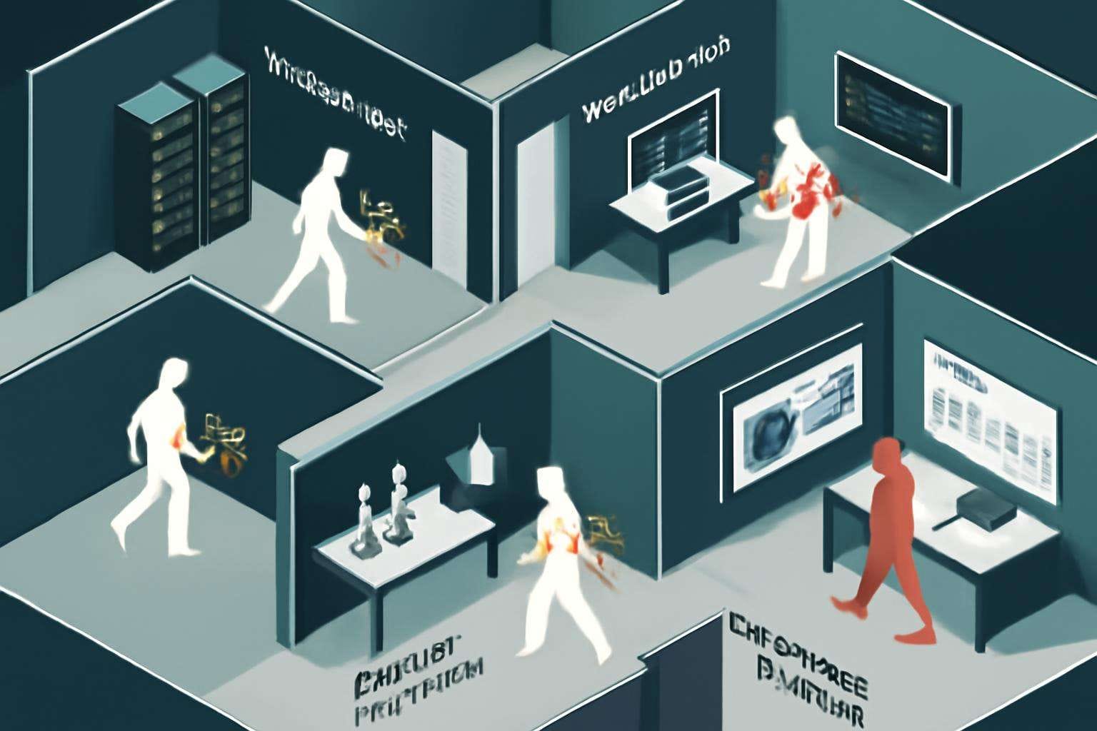 A frontier AI lab map where expert researchers move between model, product, science, and safety workstreams