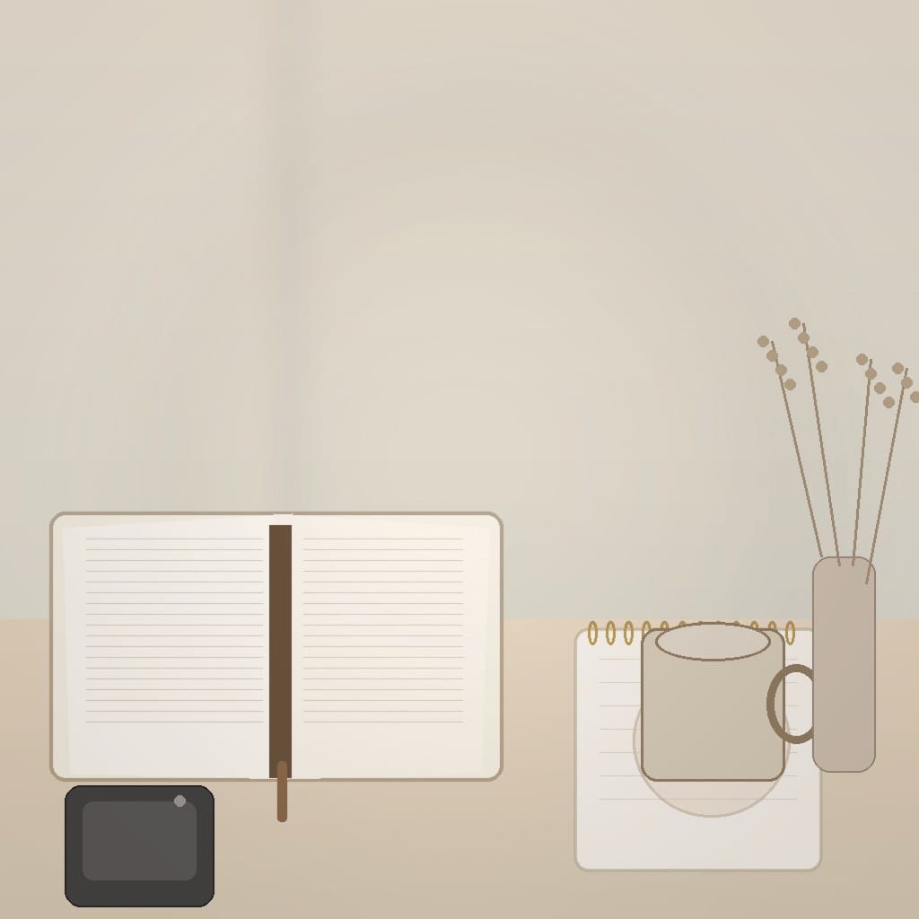An open Bible, a face-down phone, and a mug on a quiet desk in soft July light