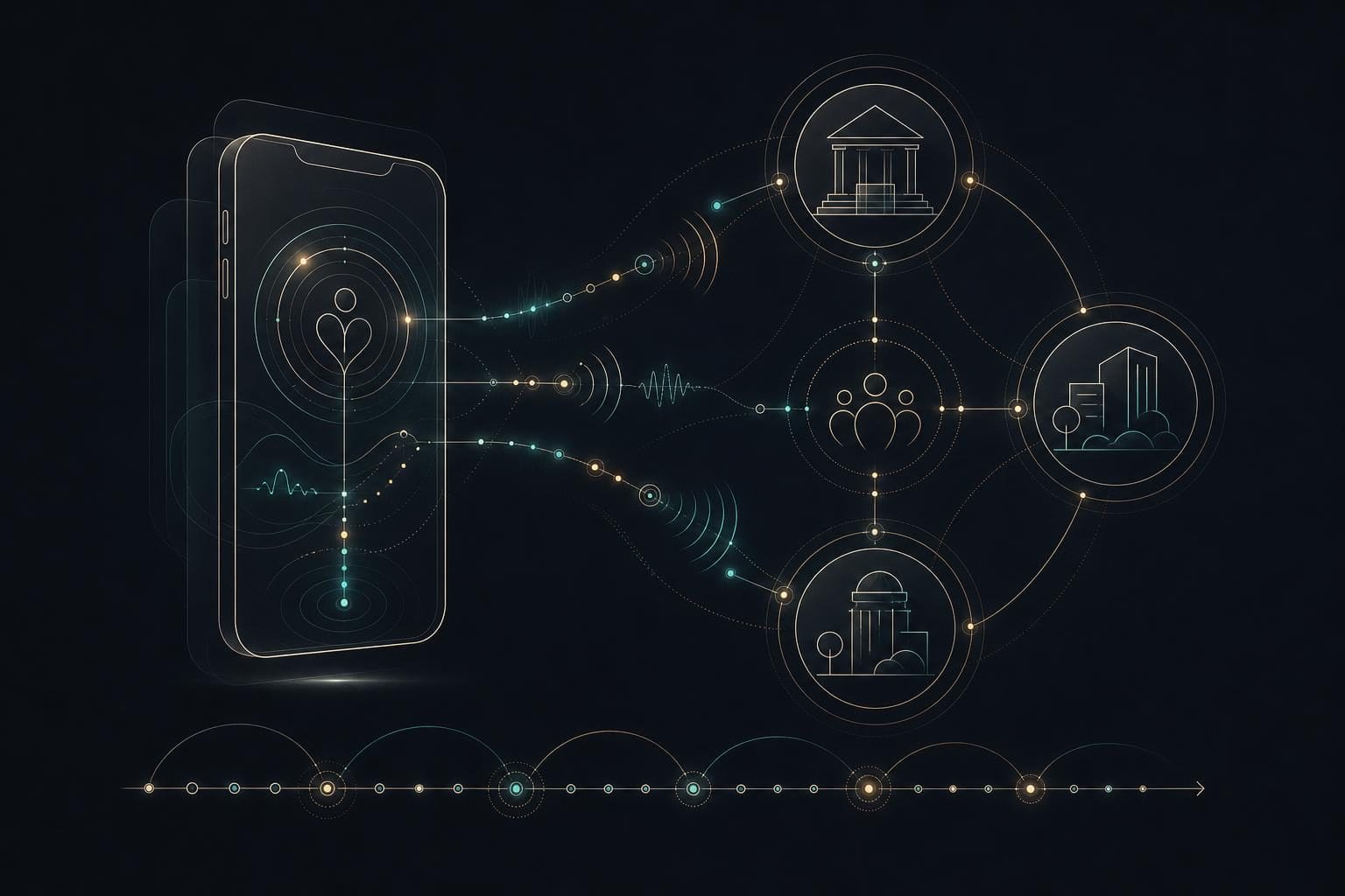 Abstract longitudinal wellbeing signals connecting a generative AI app with research institutions