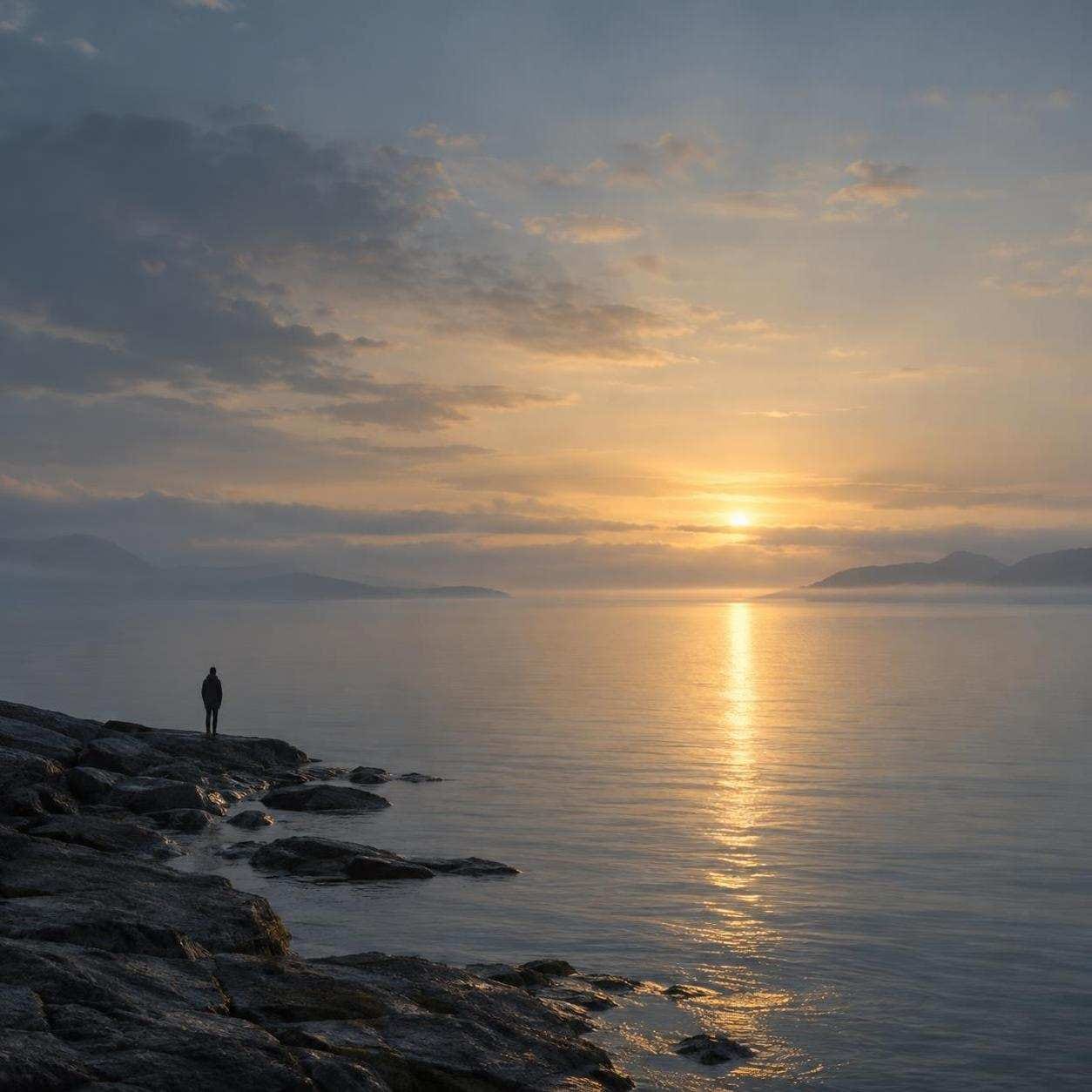 An unfinished clay vessel beside a path in warm morning light