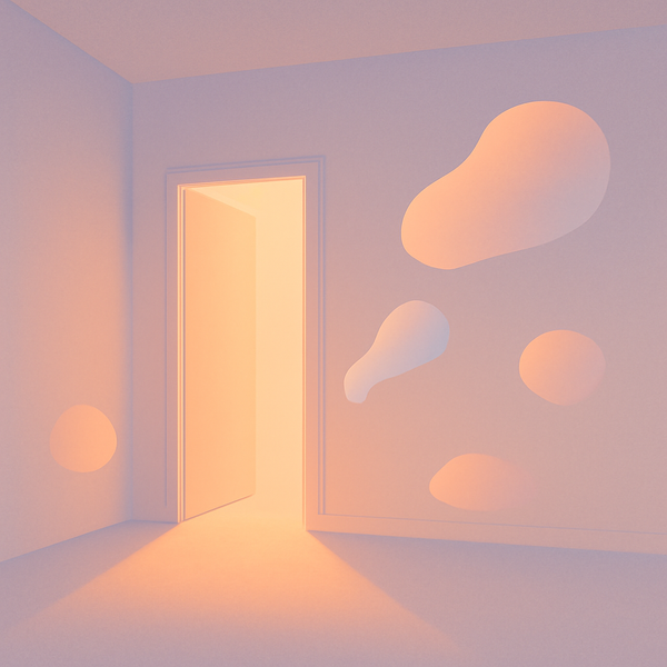 A calm doorway of light representing choosing what enters your mind